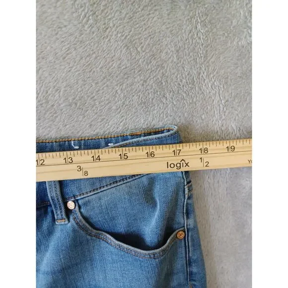 Talbots Straight Leg Jeans High Waist Medium Blue Wash Size 14 Petite Women's - Picture 10 of 11